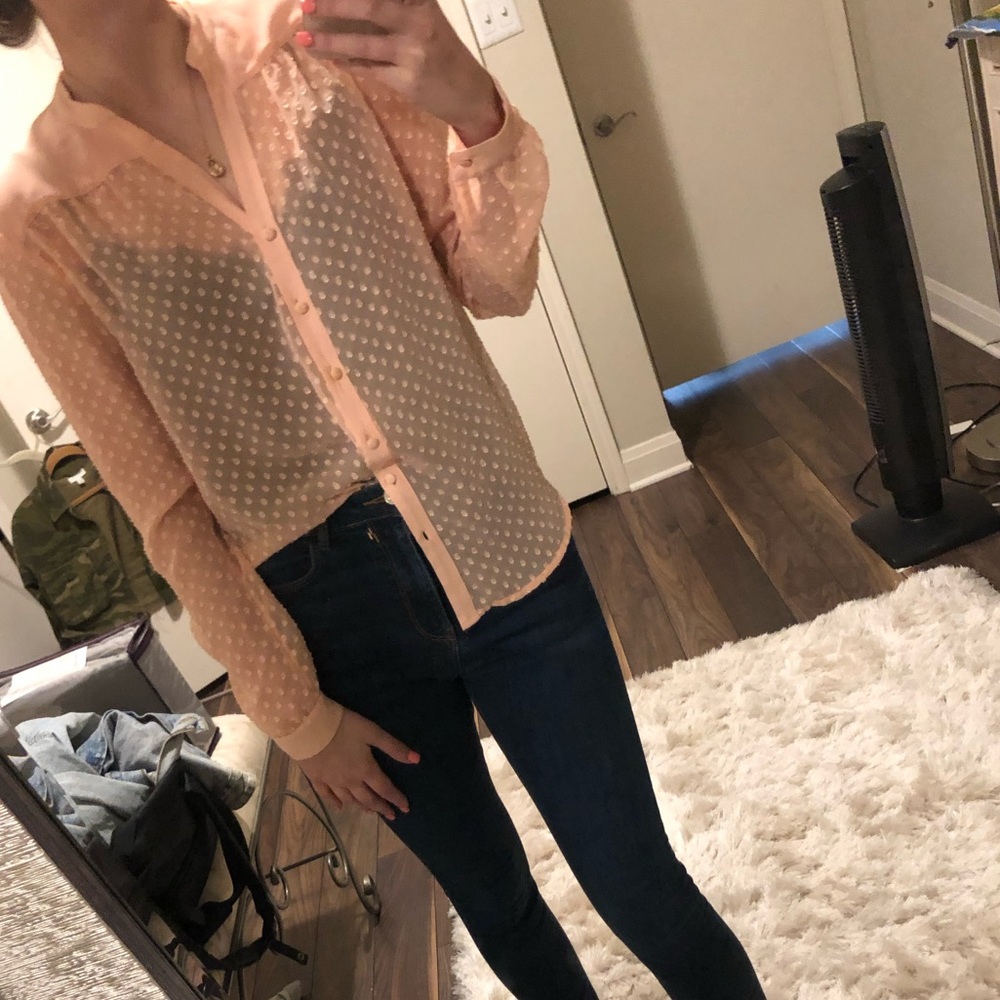Ann Taylor polka dot blouse